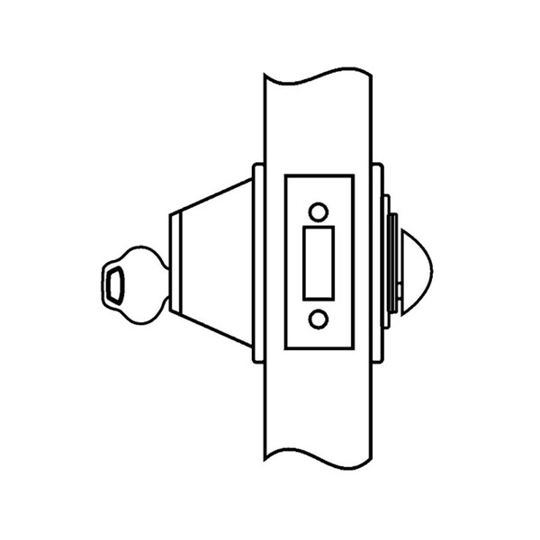Classroom Function, Conventional Cylinder, Satin Chrome